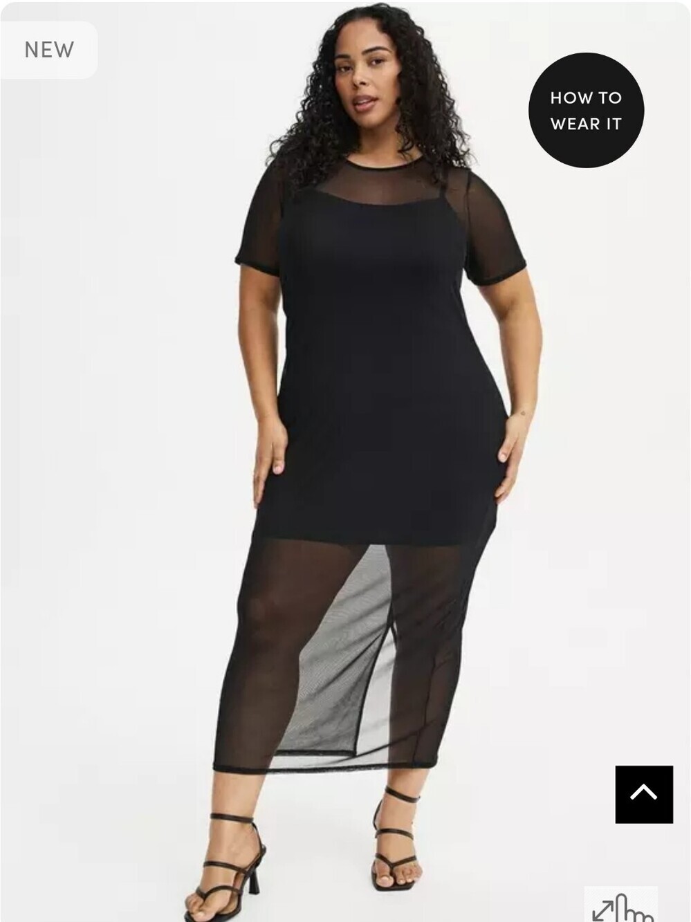 NWOT TORRID 0X Mesh Column Dress